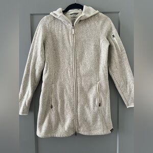 L.L. Bean Cream Hooded Jacket